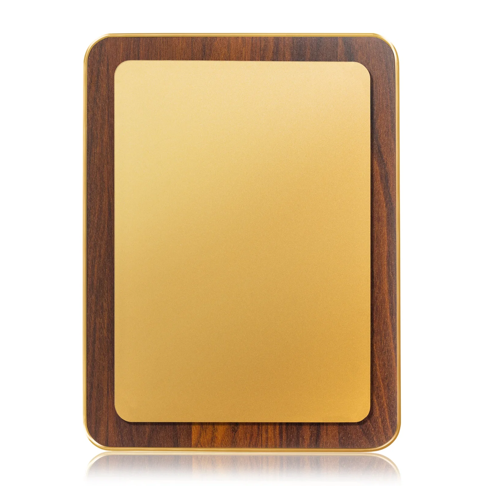 Promotional Walnut Plaque With Wall-Mount Or Easel Desktop Display for retirement presentations