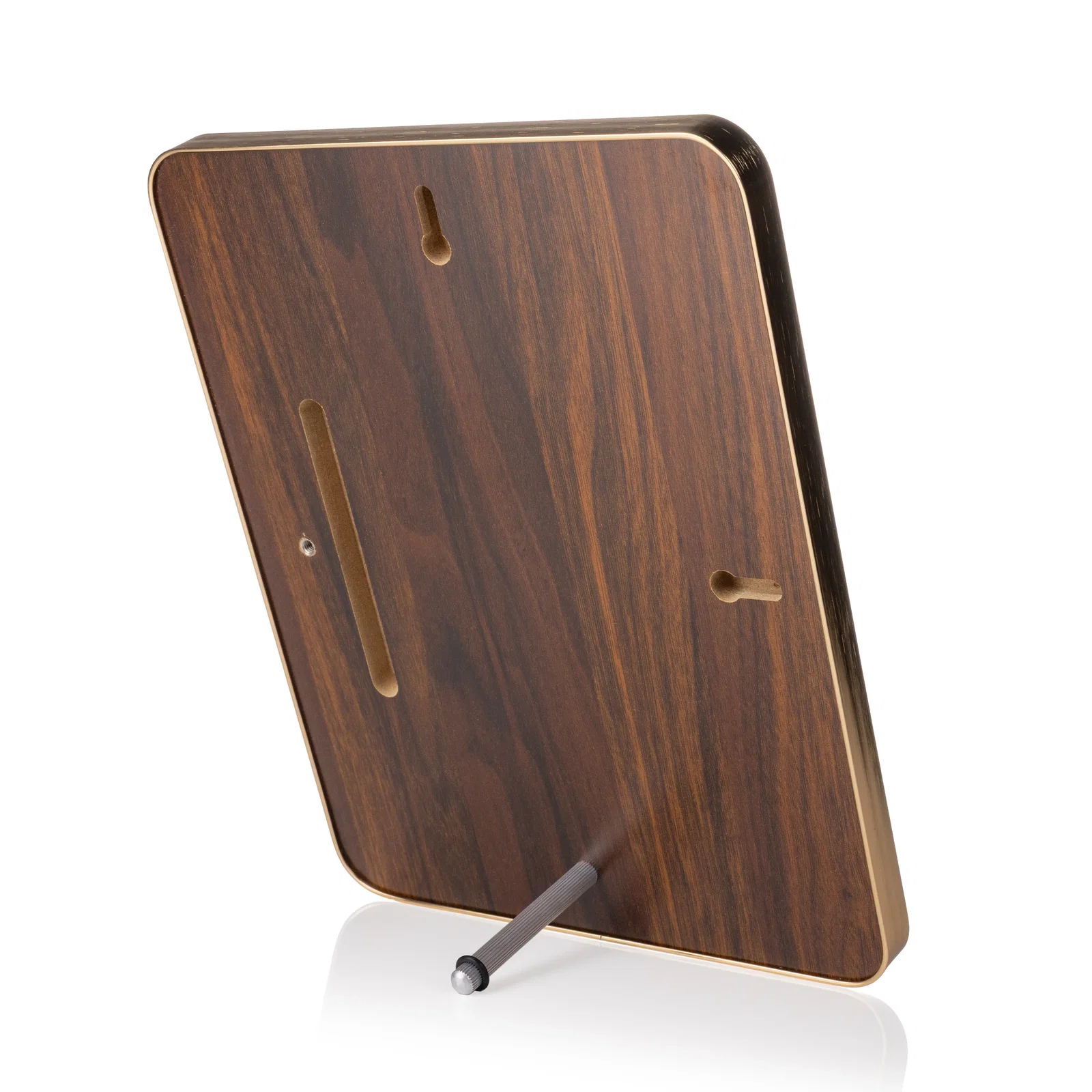 Custom Walnut Plaque With Wall-Mount Or Easel Desktop Display for team milestone celebrations