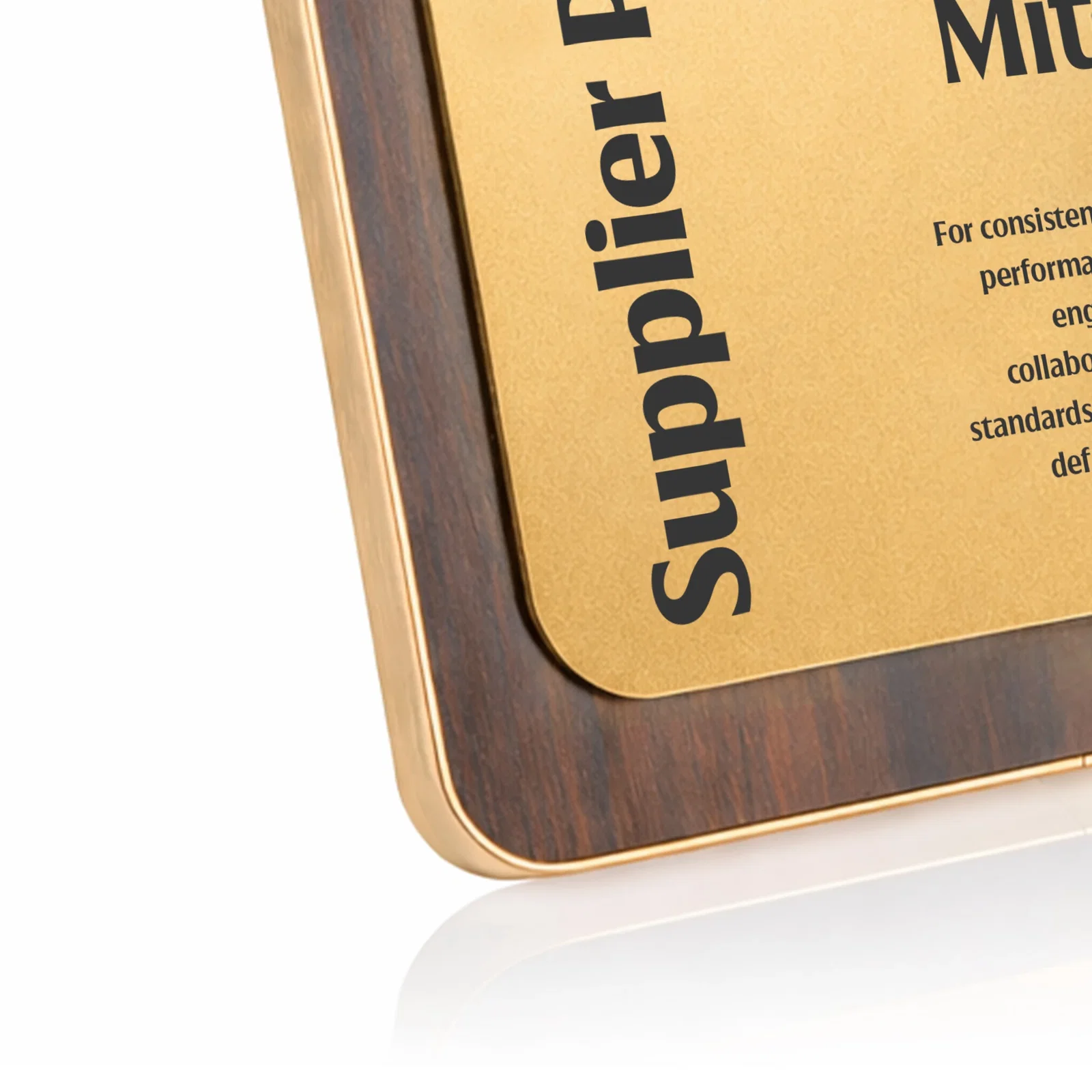 Custom Walnut Plaque With Wall-Mount Or Easel Desktop Display for donor appreciation