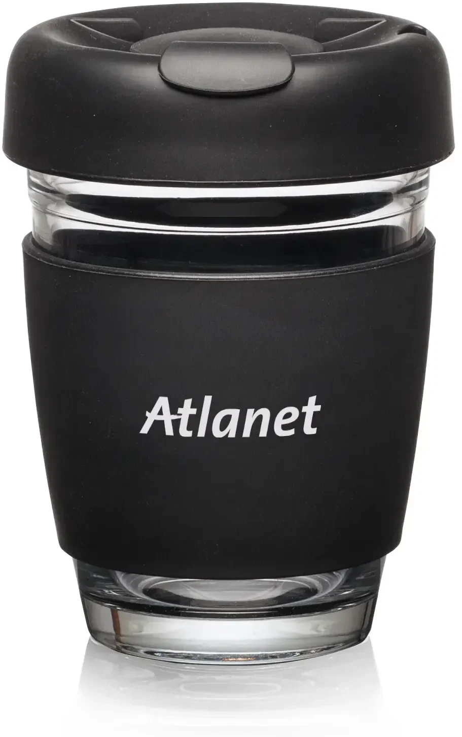 Retiro Borosilicate Glass Tumbler w/Silicone Lid - 8oz