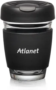 Retiro Borosilicate Glass Tumbler w/Silicone Lid - 8oz