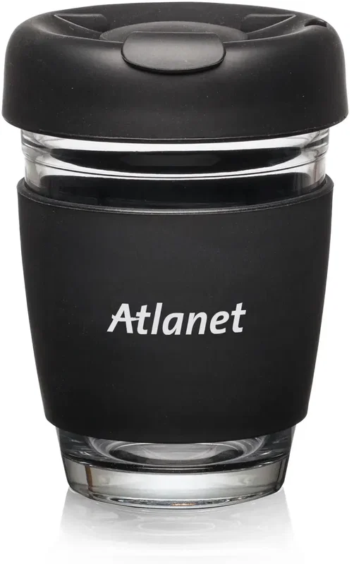 Retiro Borosilicate Glass Tumbler w/Silicone Lid - 8oz