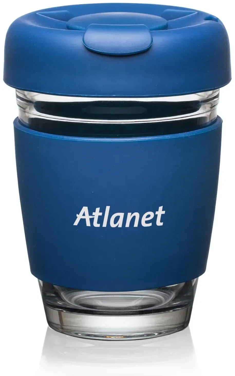 Retiro Borosilicate Glass Tumbler w/Silicone Lid - 8oz — view 2