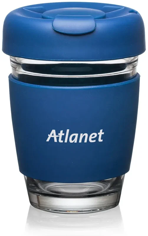 Retiro Borosilicate Glass Tumbler w/Silicone Lid - 8oz — view 2