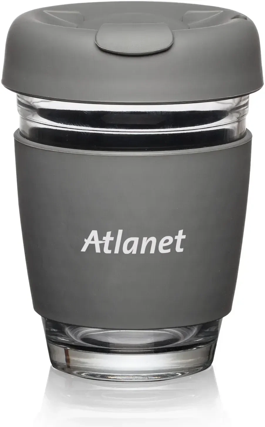 Retiro Borosilicate Glass Tumbler w/Silicone Lid - 8oz — view 3