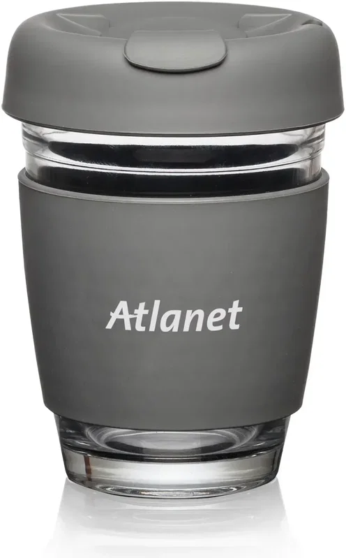 Retiro Borosilicate Glass Tumbler w/Silicone Lid - 8oz — view 3