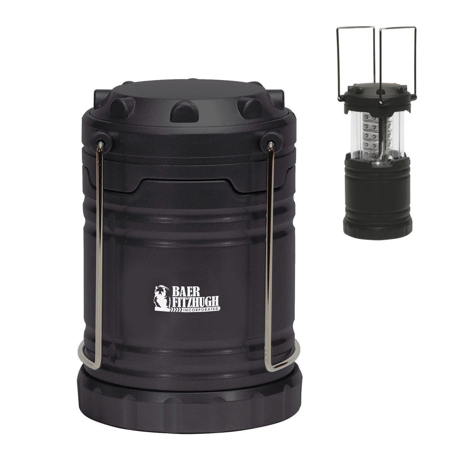 Logo Retractable LED Lantern — Black — view 4