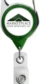 Retractable Translucent Carabiner ID Holder with Vinyl Strap — view 4