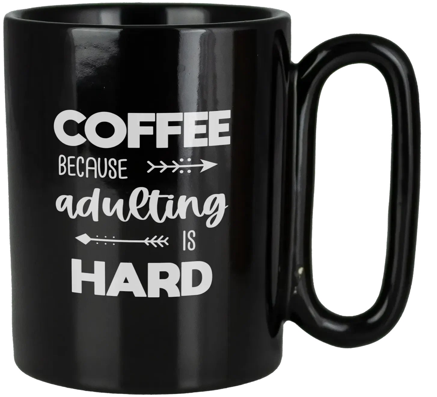 Retro 11 Oz Ceramic Mug With Large Handle — view 3