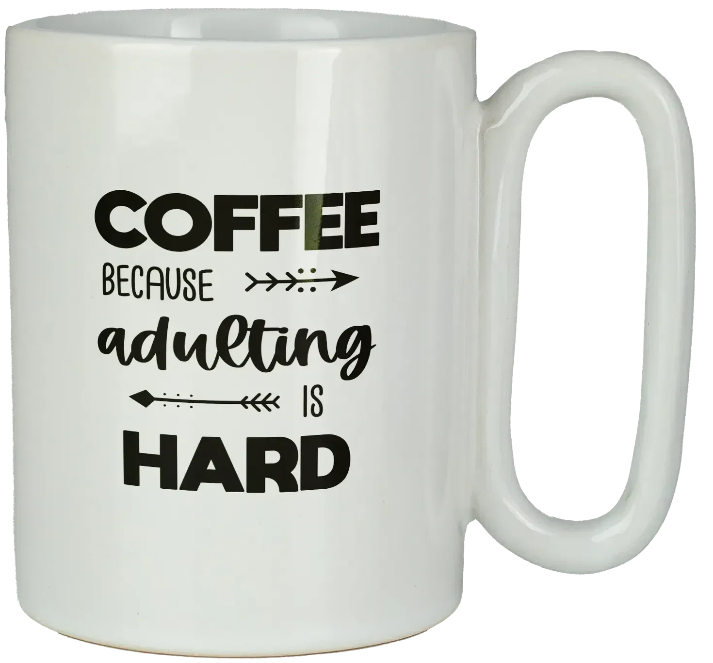 Retro 11 Oz Ceramic Mug With Large Handle — view 4