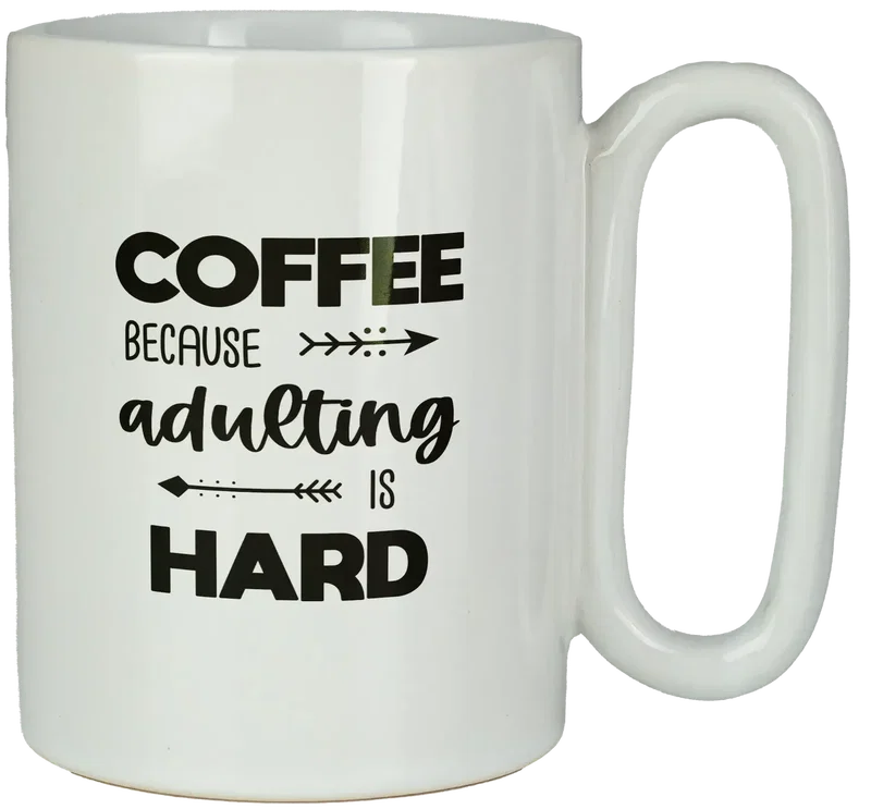 Retro 11 Oz Ceramic Mug With Large Handle — view 4