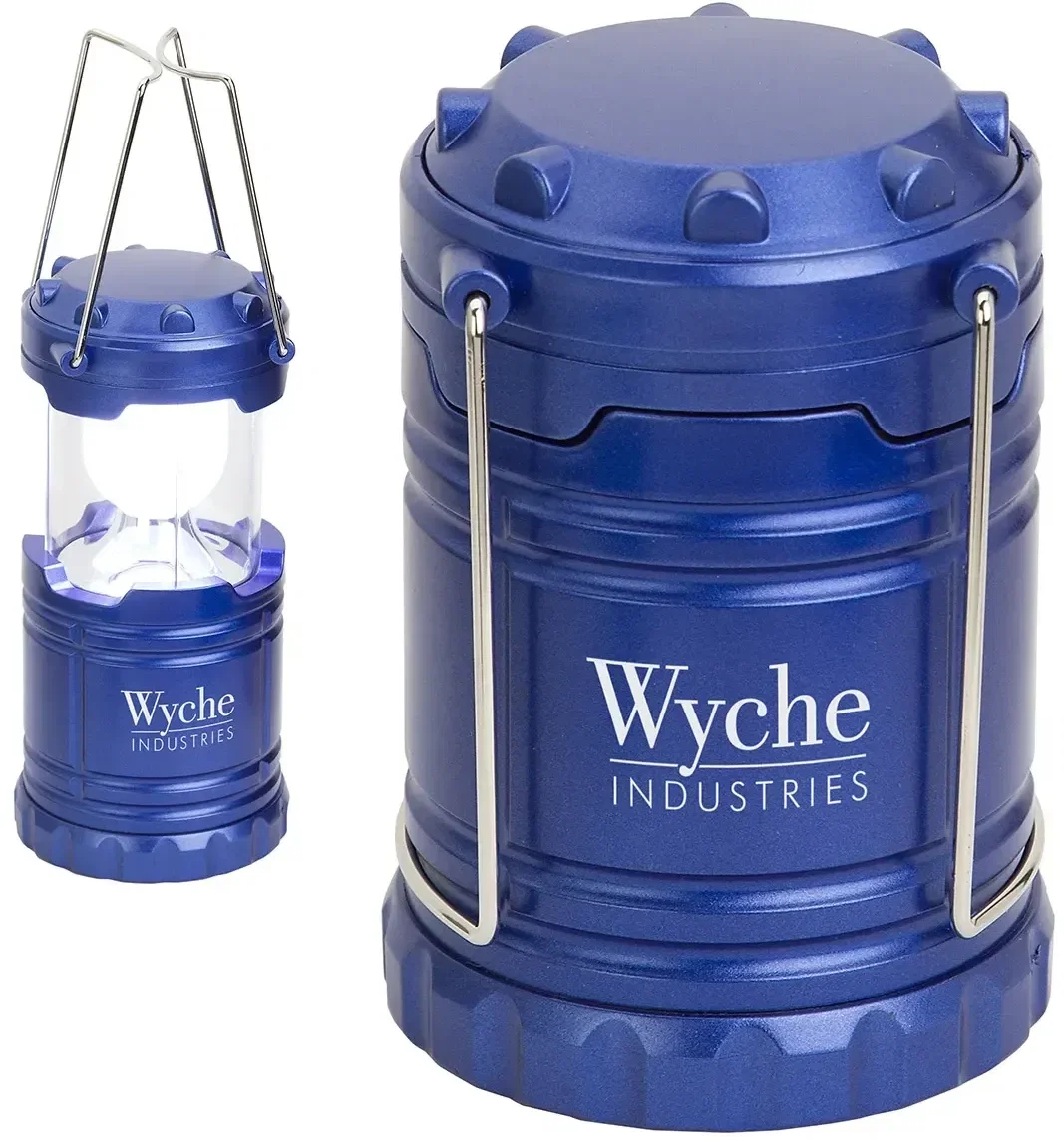 Promotional Retro pop-up LED lantern collapsed down small for packing