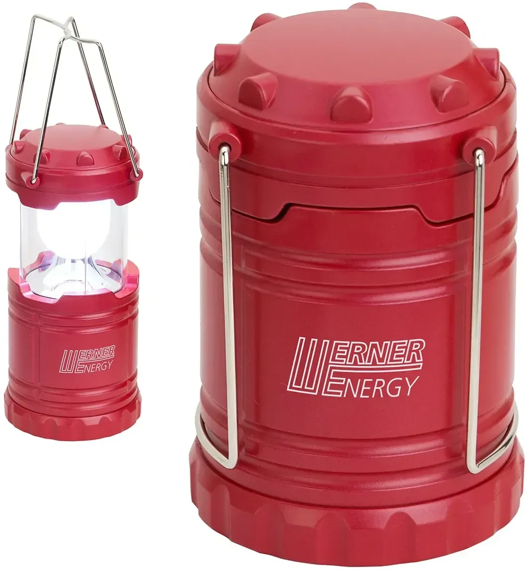 Branded Retro LED lantern vintage body side view with imprint area