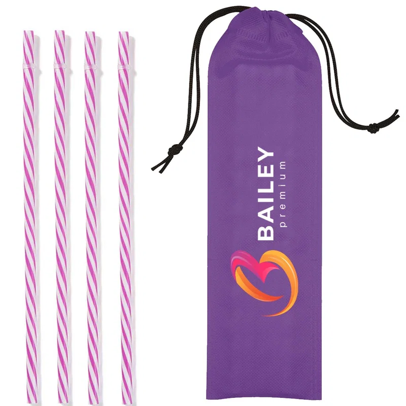Reusable Straws in Drawstring Pouch — view 9