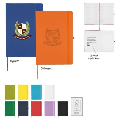 Front cover of the notebook, blank and ready for daily notes