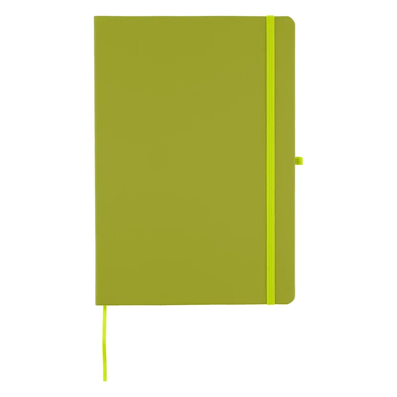 Tilted forward to show the cover and top edge
