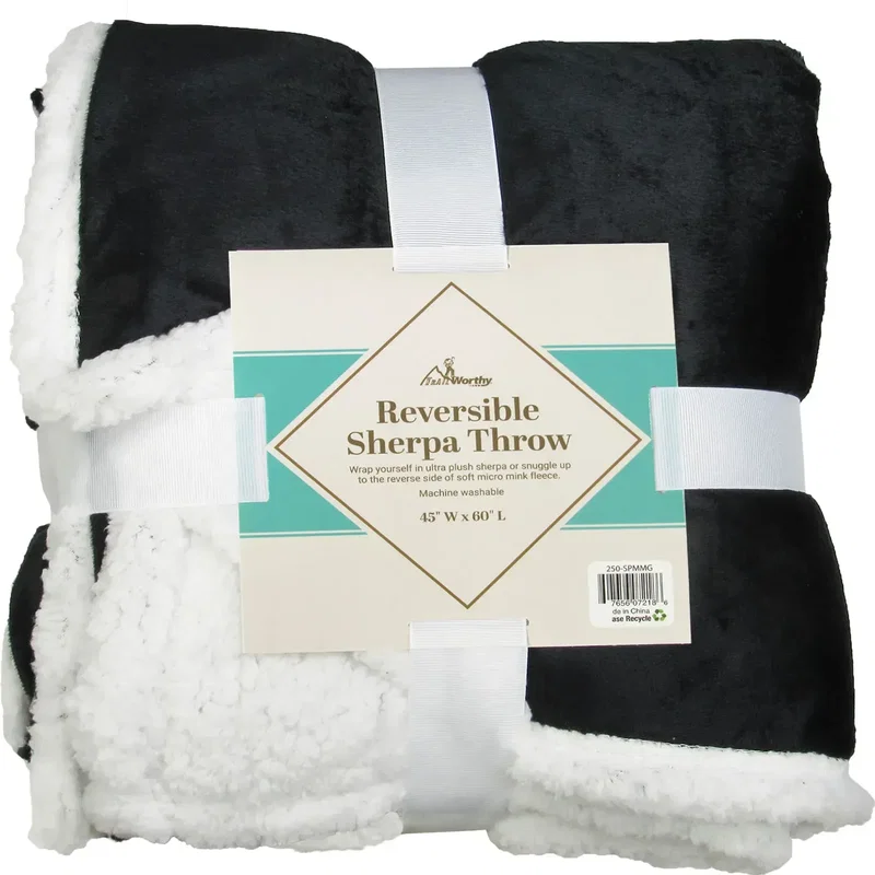 Personalized Reversible Sherpa Blanket — view 3