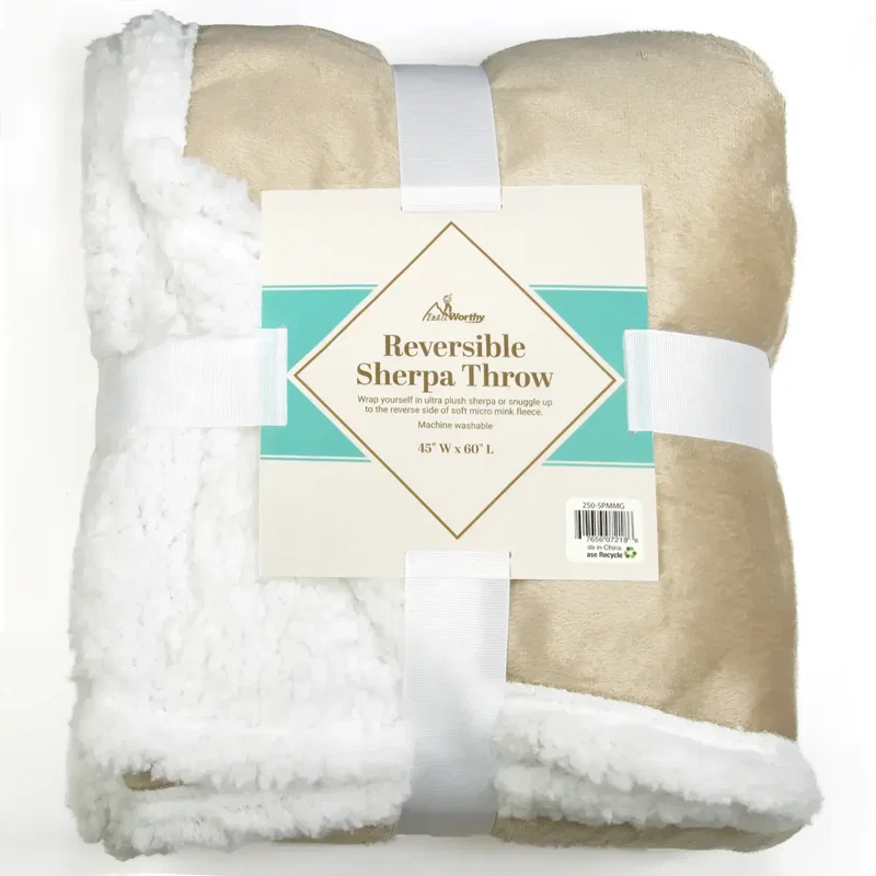 Personalized Reversible Sherpa Blanket — view 5