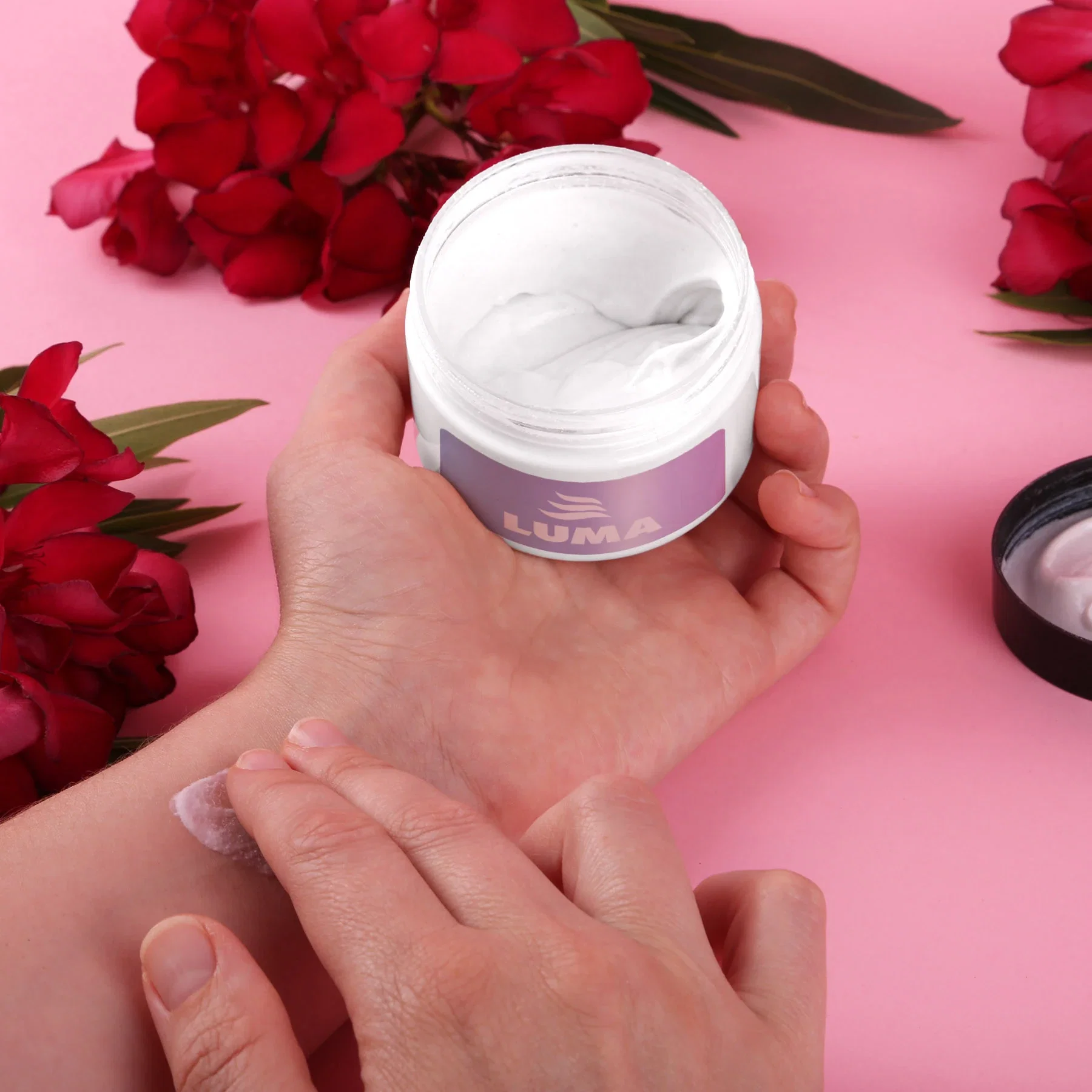 Revitalize Body Scrub in use