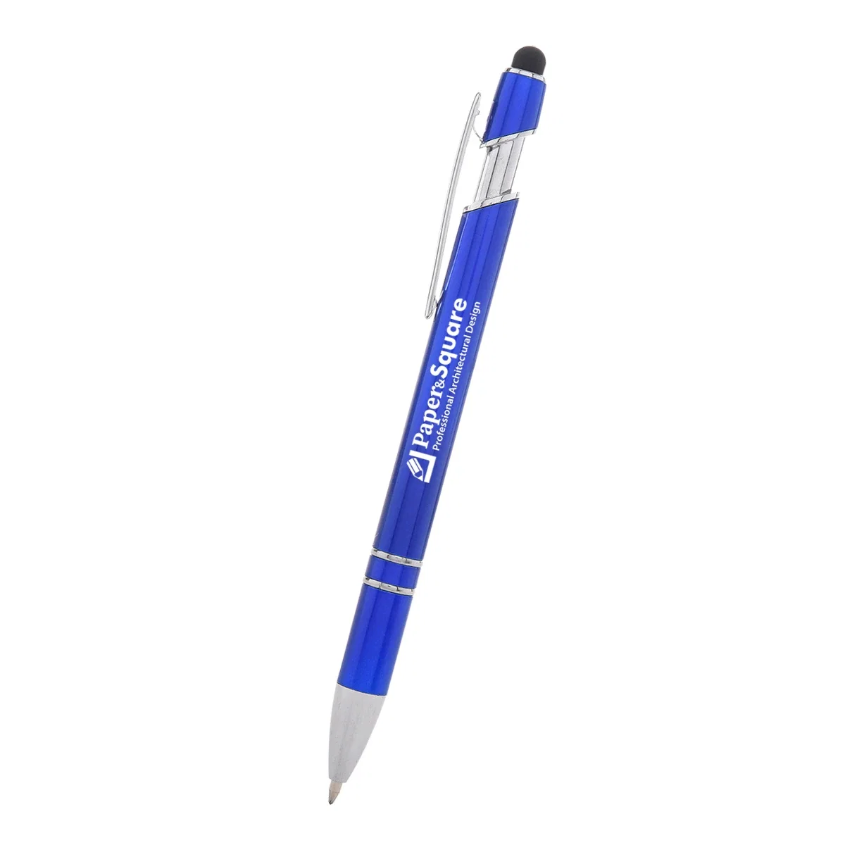 Royal blue version laid flat at a slight diagonal