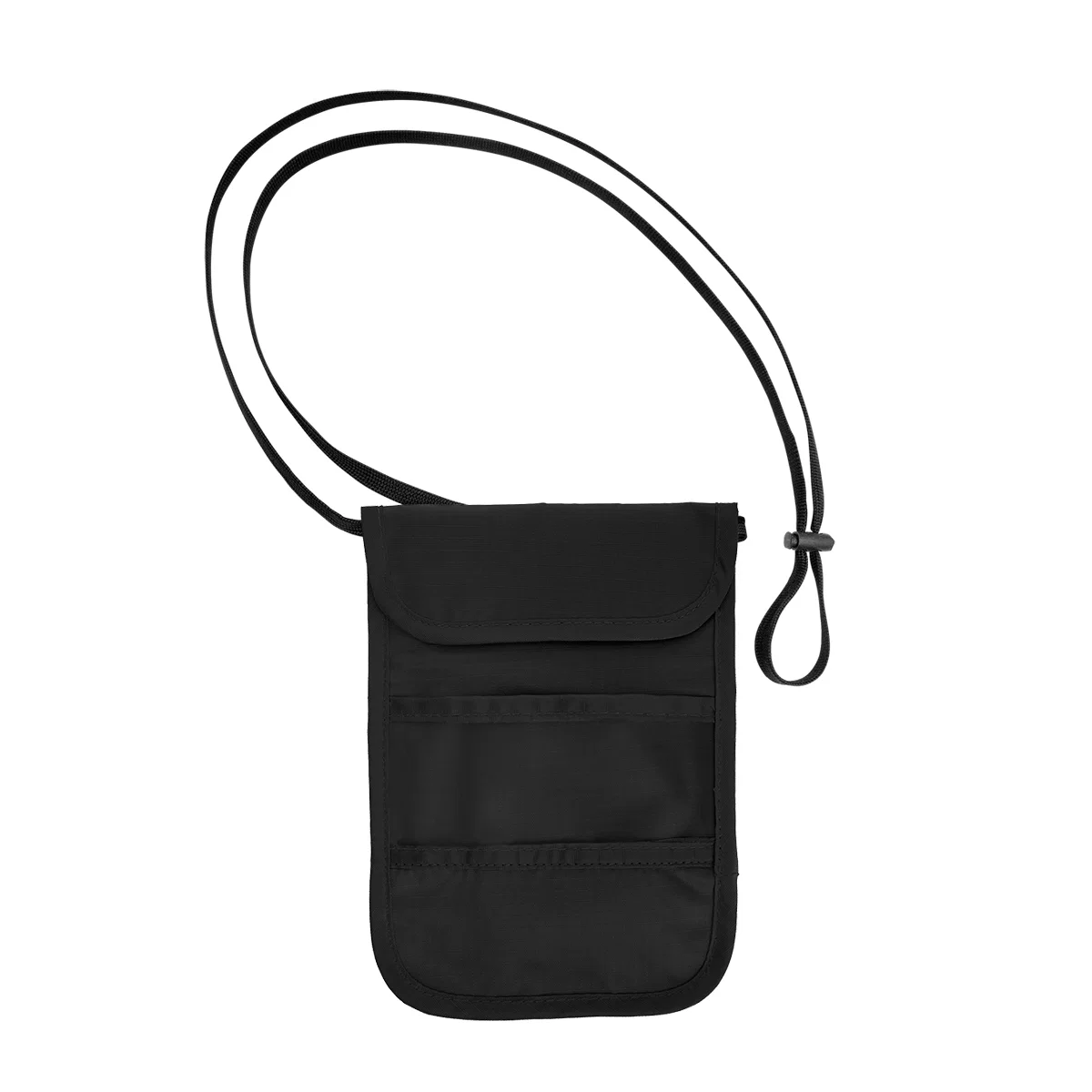 Travel wallet shown flat from the back
