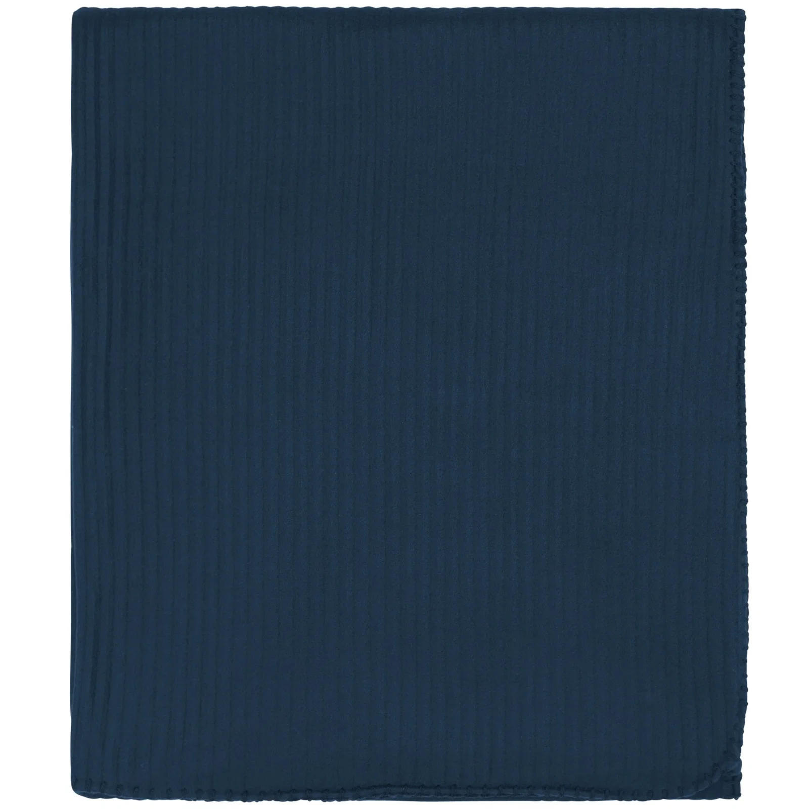 Personalized Ribbed Fleece Blanket - 50" x 60" Unfolded — view 10