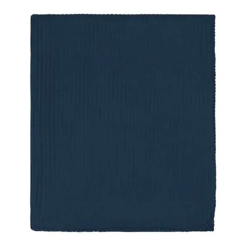 Personalized Ribbed Fleece Blanket - 50" x 60" Unfolded — view 5