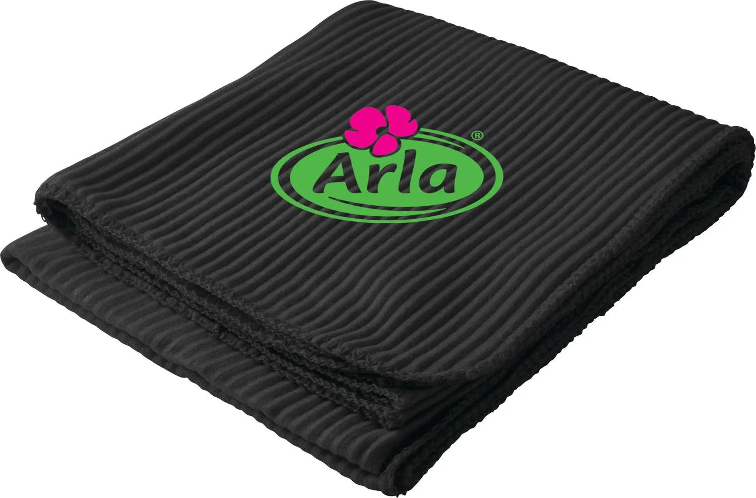 Personalized Ribbed Fleece Blanket - 50" x 60" Unfolded — view 7