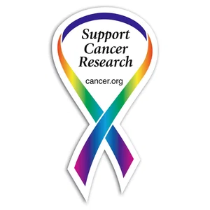 Awareness Ribbon Shaped Full Color Magnet