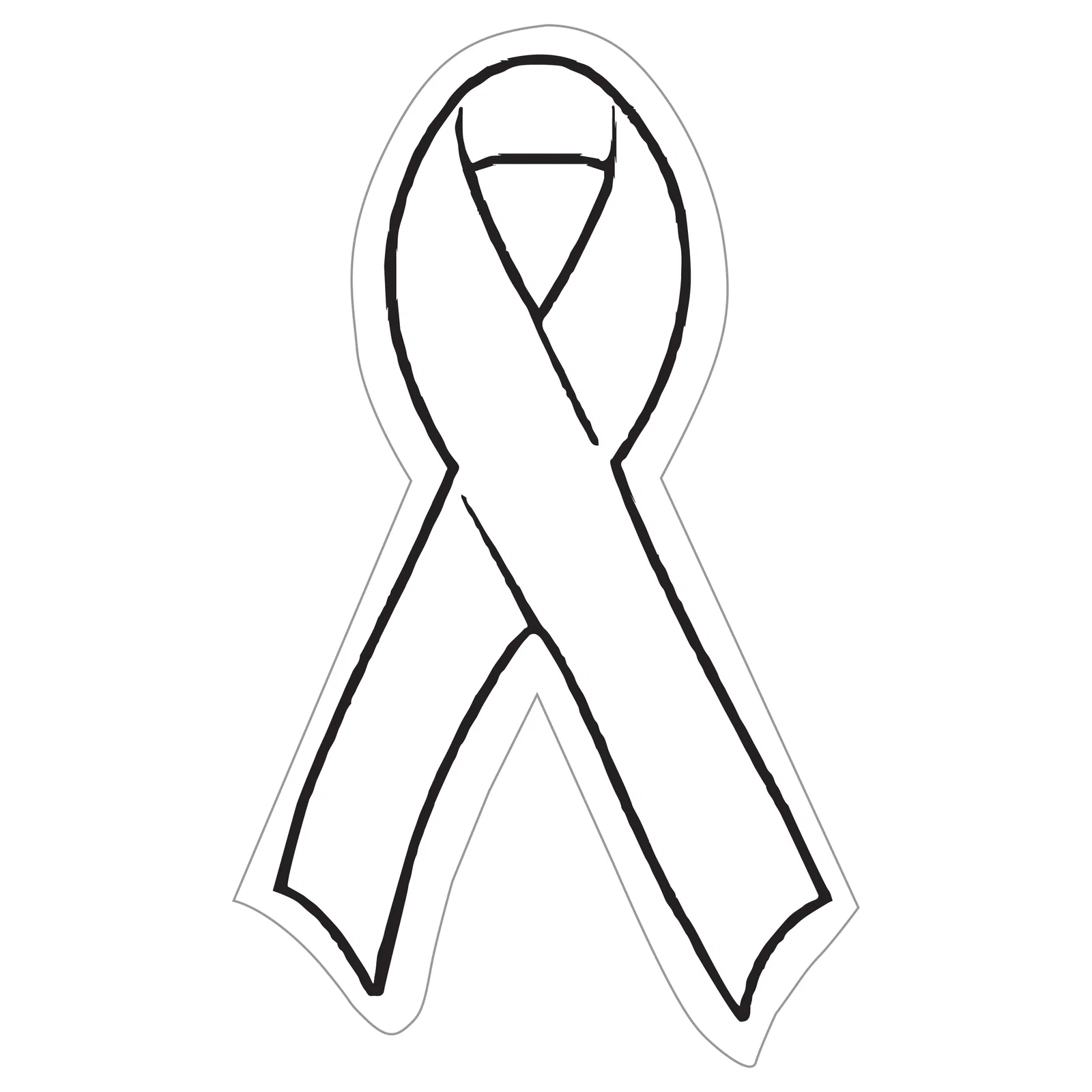 Die-cut looped decal with a blank white printing area