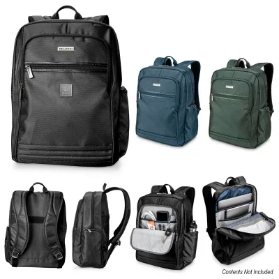 Laptop backpack shown from the front with both straps visible