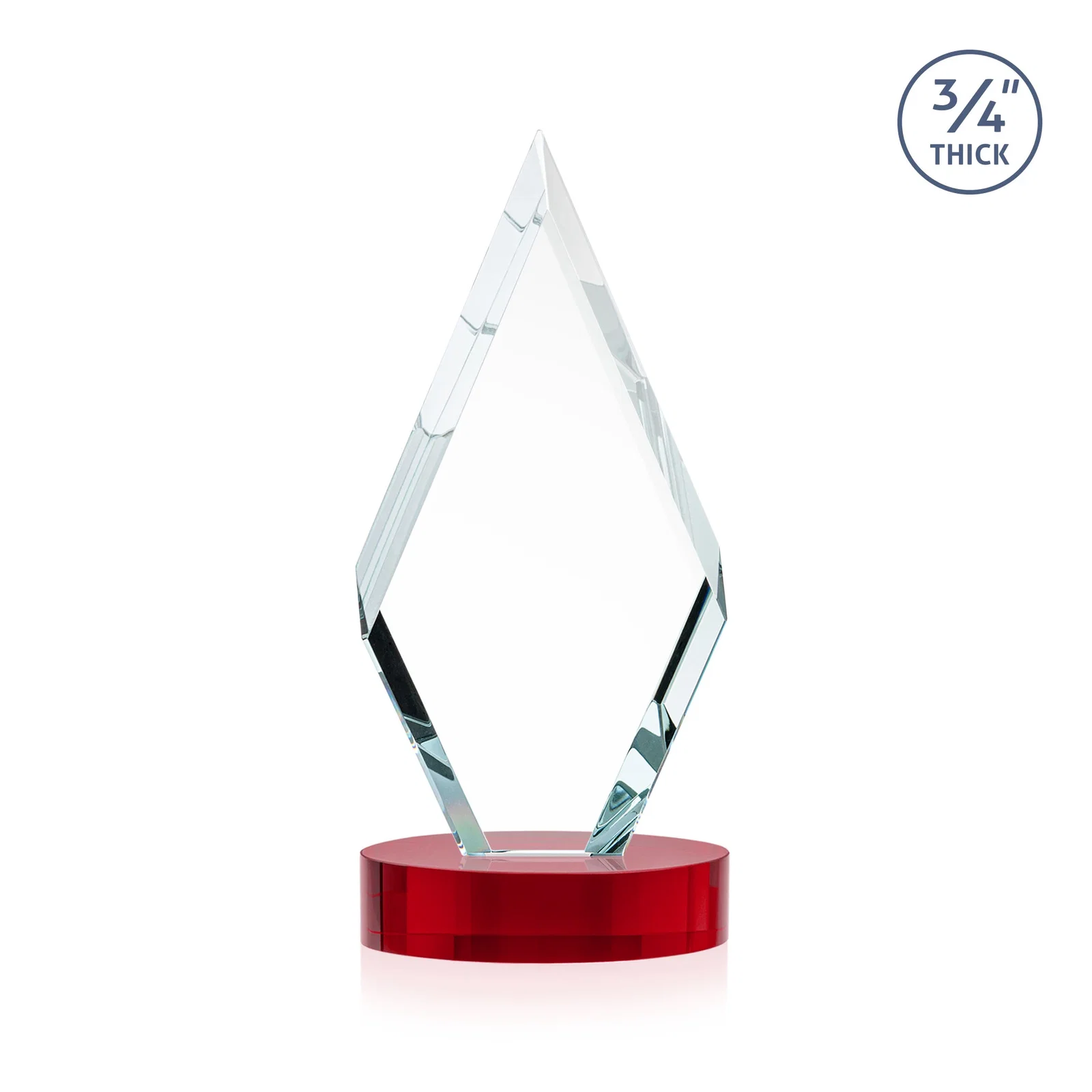 Custom Starfire Crystal Award on a Colored Oval Base, awards, with your logo for donor appreciation