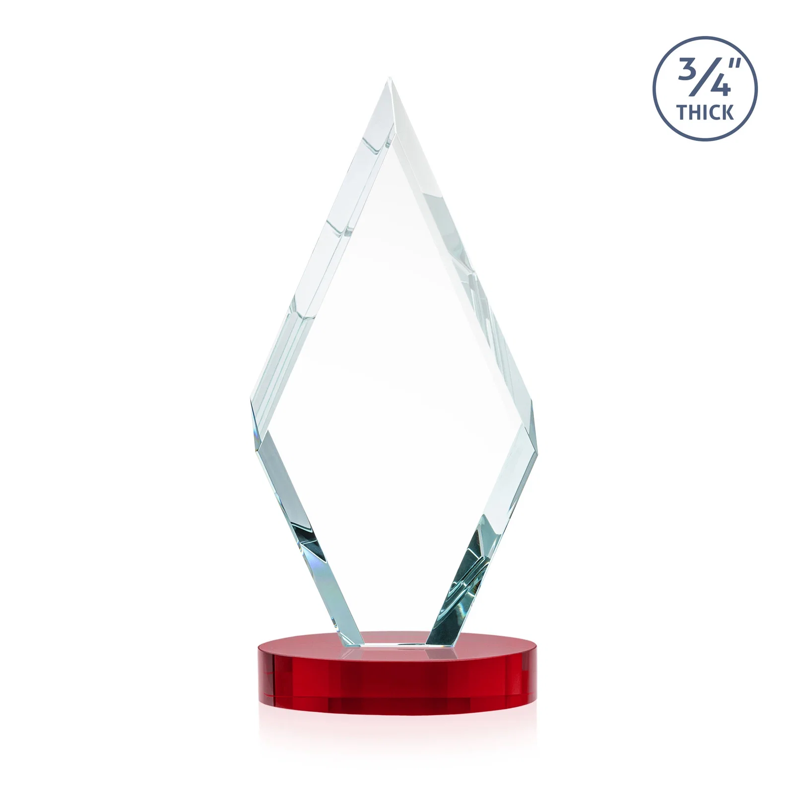 Custom Starfire Crystal Award on a Colored Oval Base, awards, with your logo for graduation ceremonies