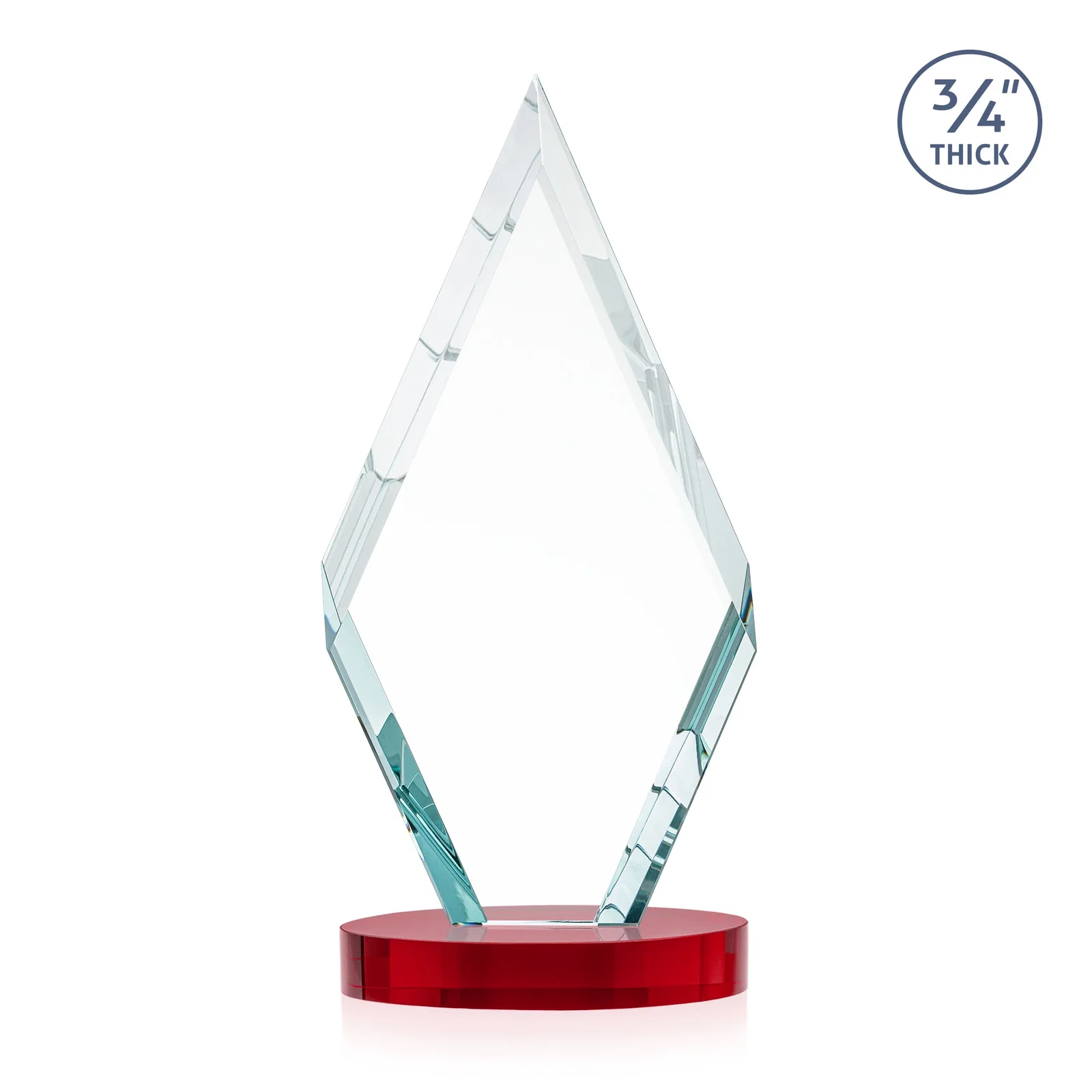 Custom Starfire Crystal Award on a Colored Oval Base, awards, with your logo for safety achievement programs