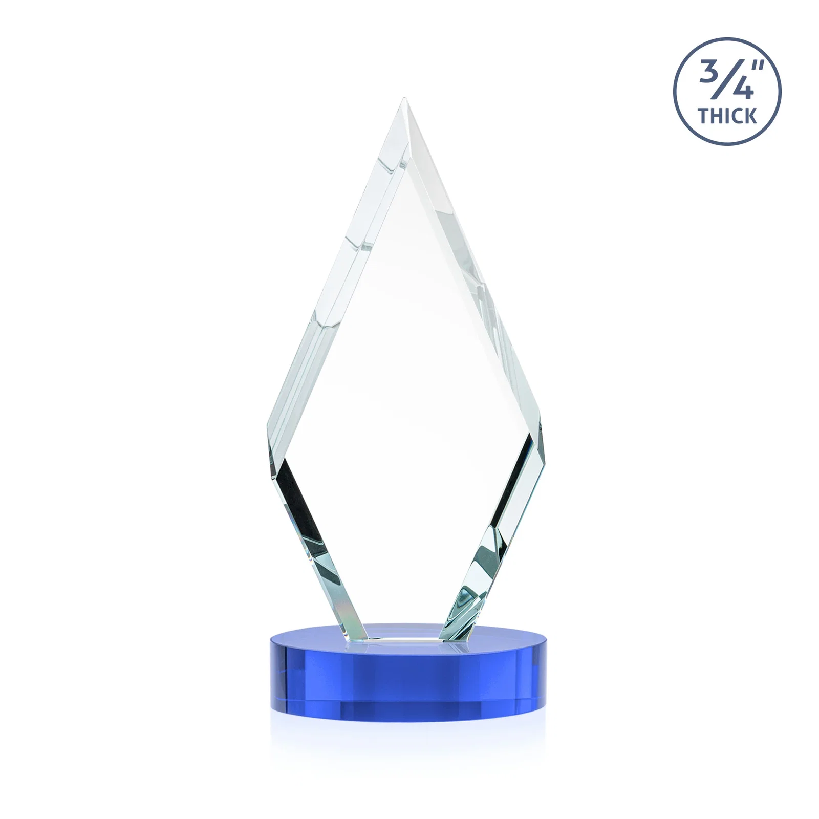Custom Starfire Crystal Award on a Colored Oval Base, awards, with your logo for volunteer appreciation