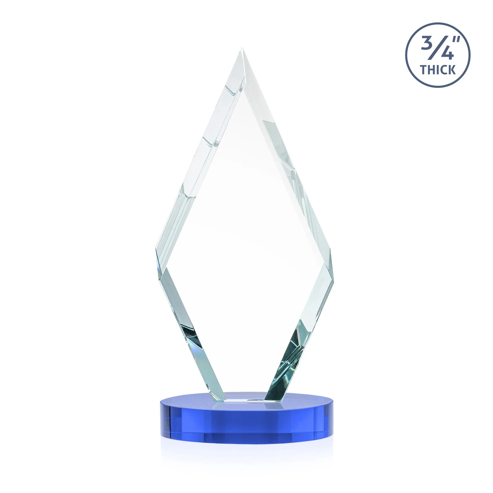 Custom Starfire Crystal Award on a Colored Oval Base, awards, with your logo for dealer and partner awards