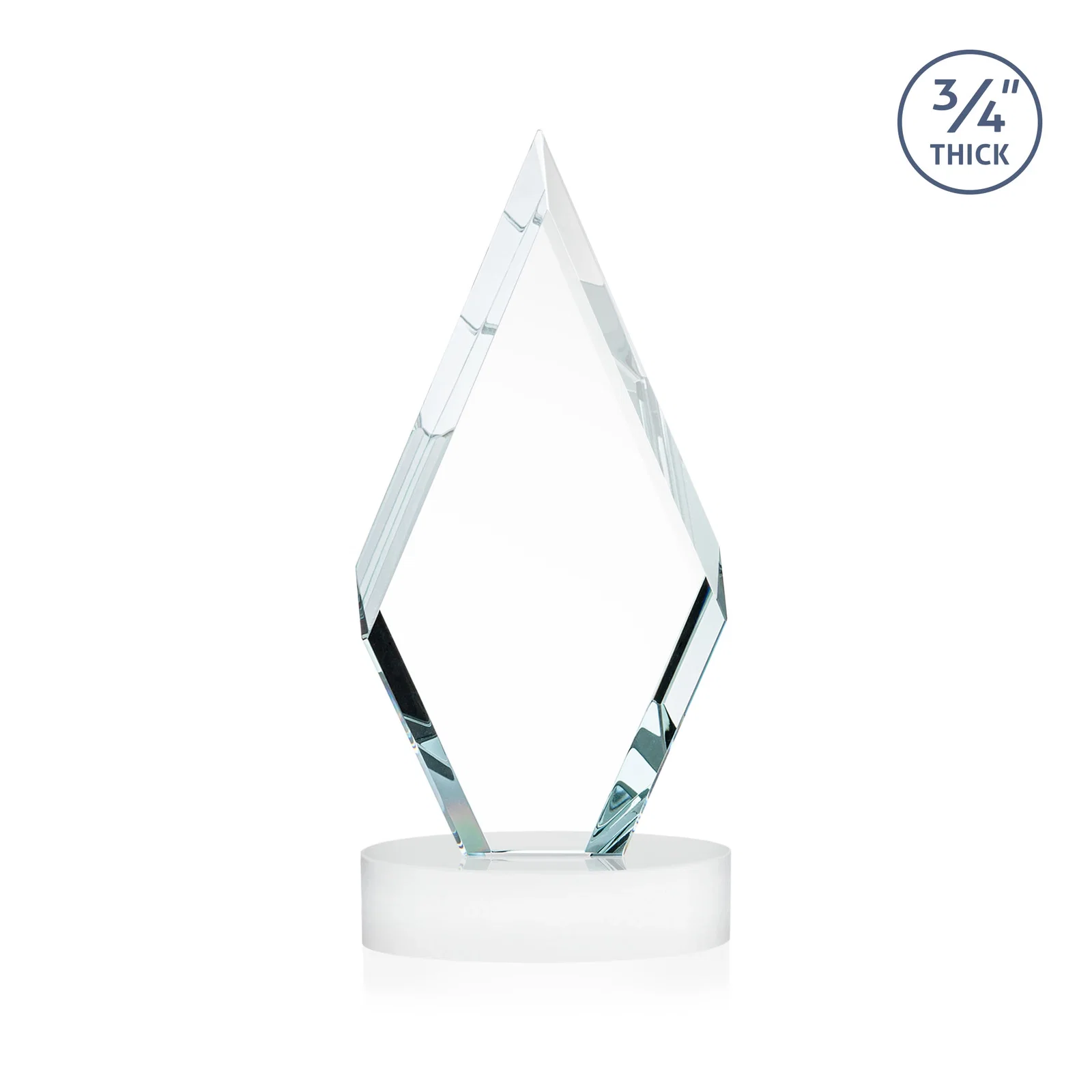 Personalized Starfire Crystal Award on a Colored Oval Base, awards, with your logo for employee recognition