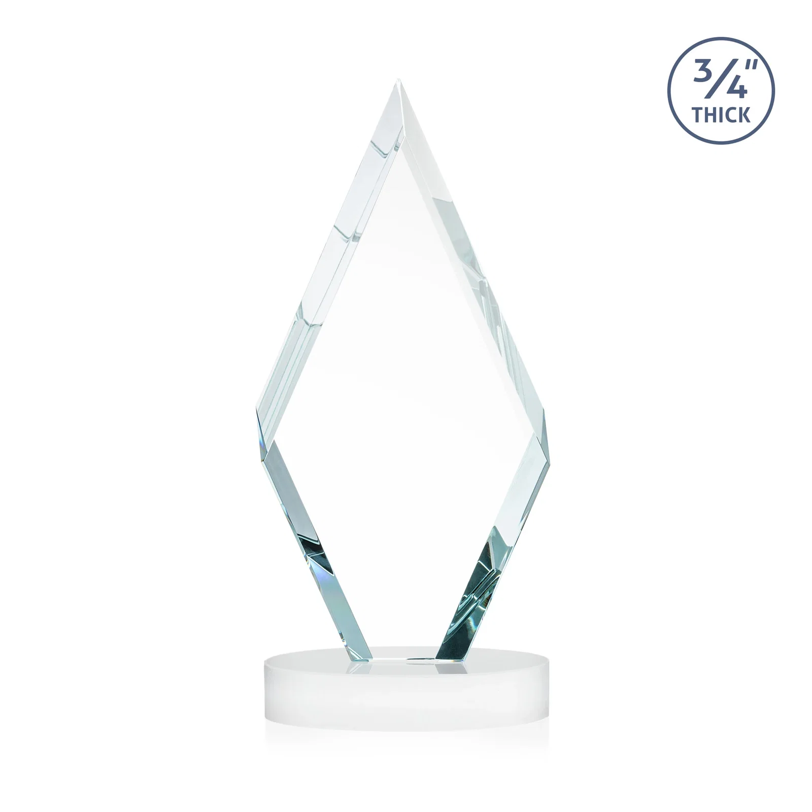 Personalized Starfire Crystal Award on a Colored Oval Base, awards, with your logo for corporate award ceremonies