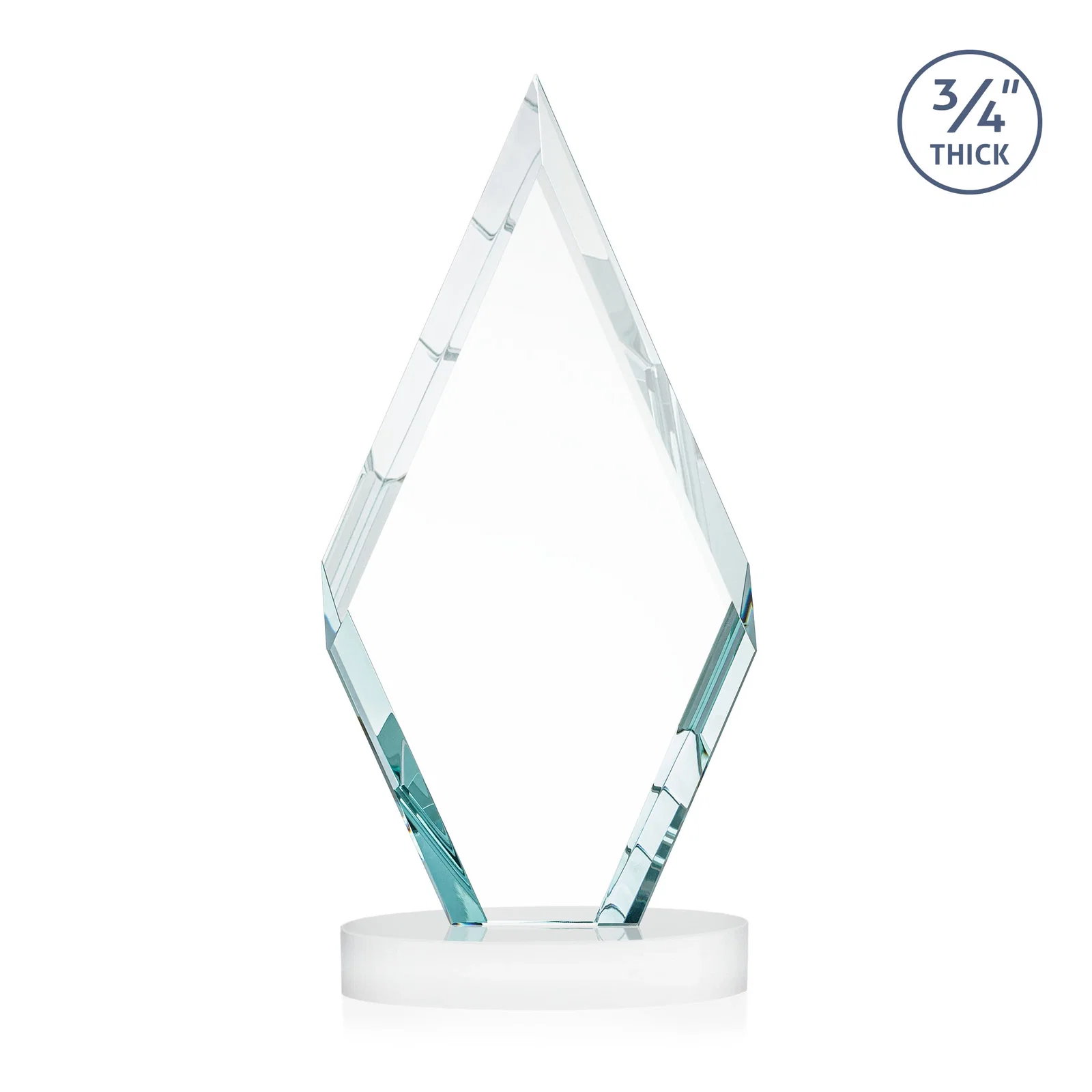 Personalized Starfire Crystal Award on a Colored Oval Base, awards, with your logo for service anniversary gifts