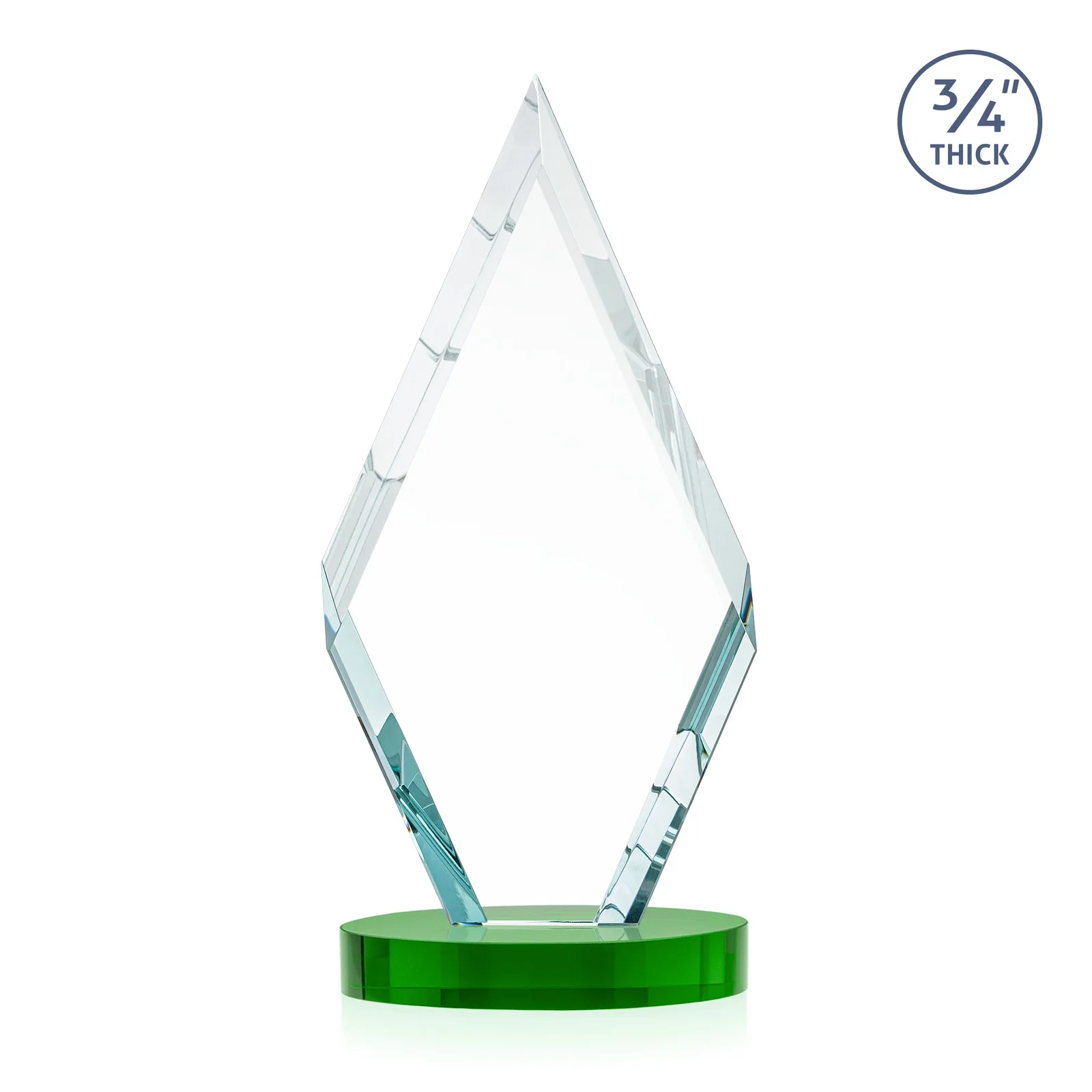Custom Starfire Crystal Award on a Colored Oval Base, awards, with your logo for team milestone celebrations