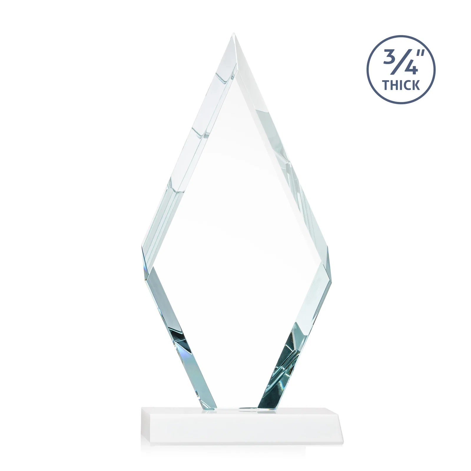 Custom Starfire Crystal Diamond Award on a Front-Mitered Base, awards, with your logo for sales achievement awards