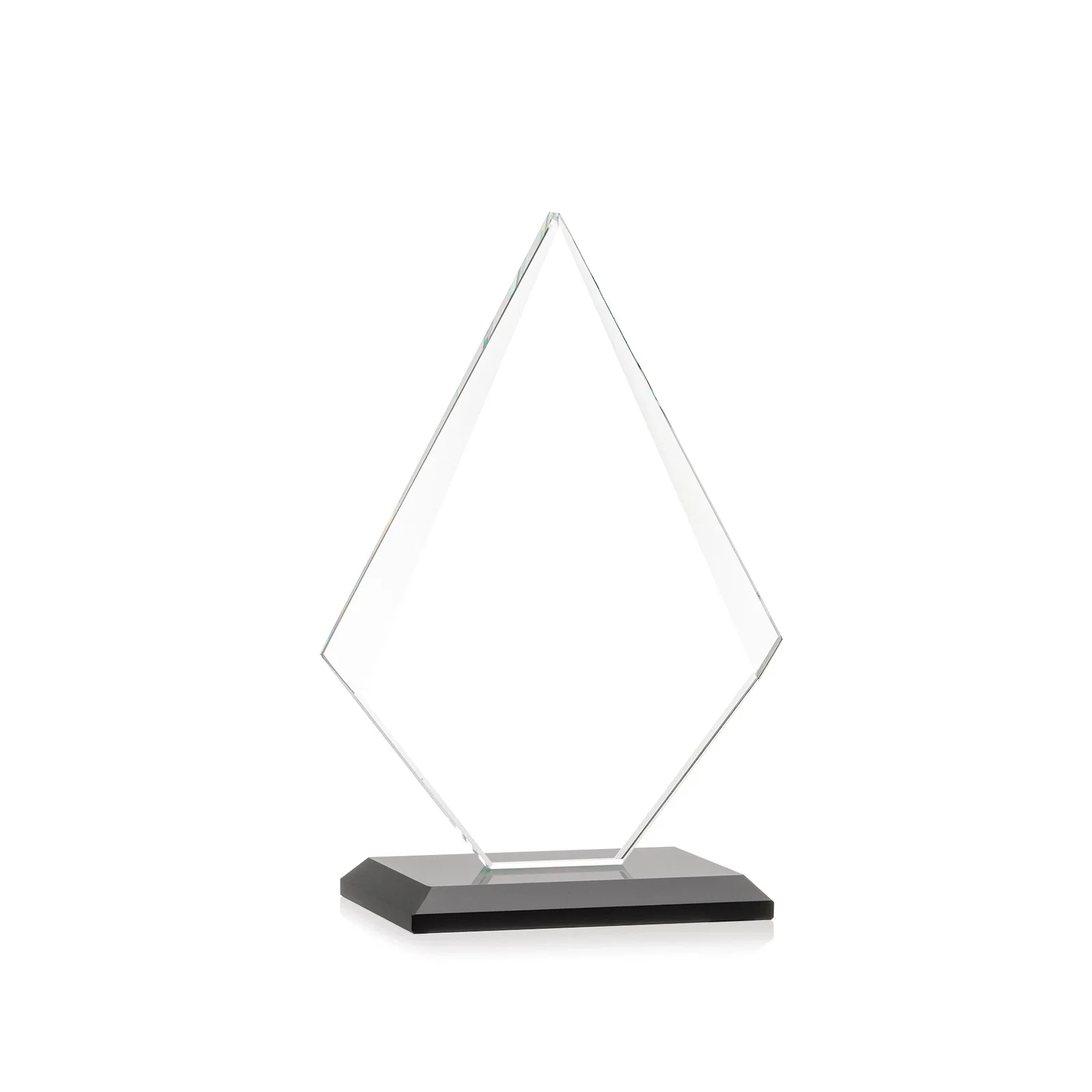 Promotional Jade Glass Diamond Award With Eight Distinct Colored Bases, with your logo for employee recognition
