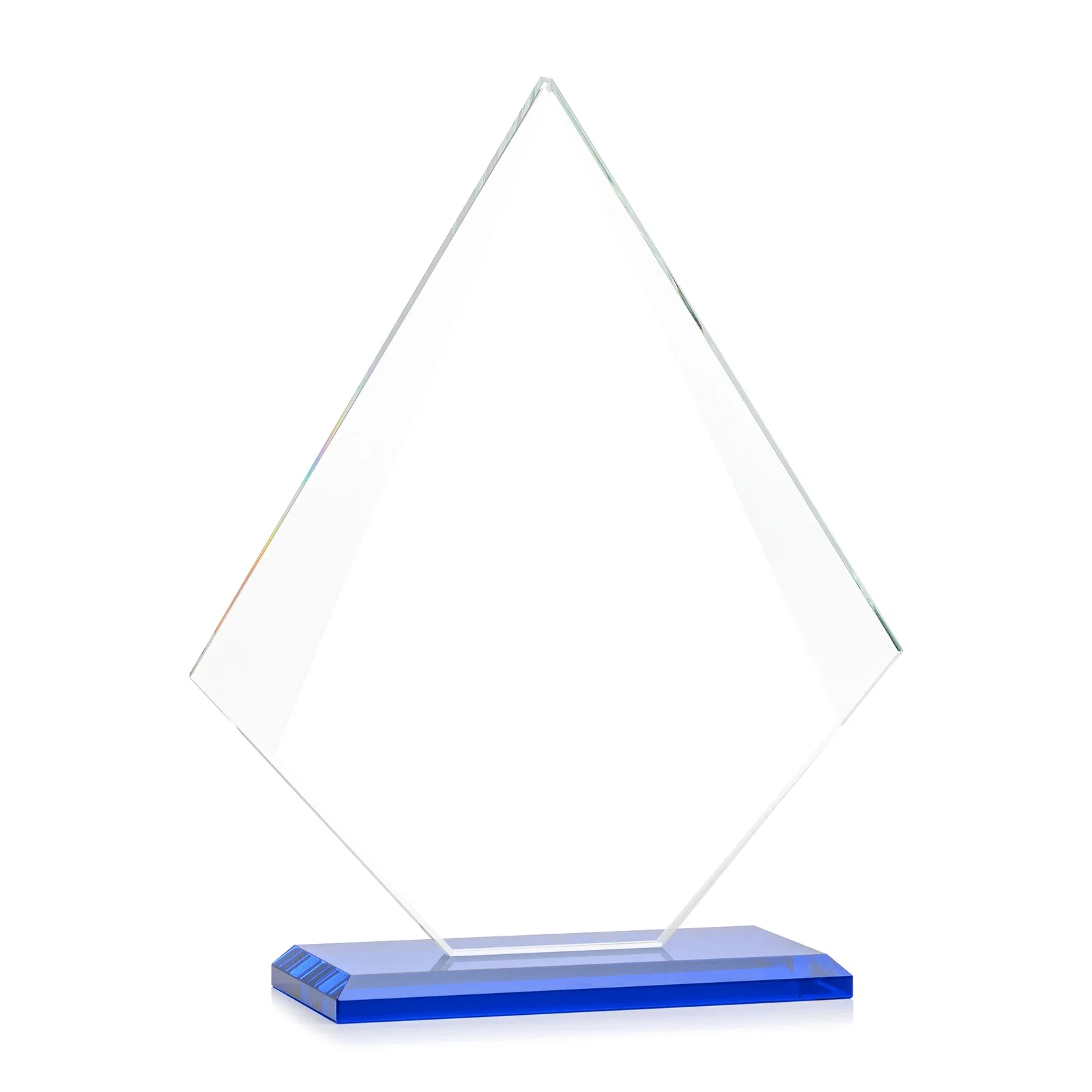 Promotional Jade Glass Diamond Award With Eight Distinct Colored Bases, with your logo for graduation ceremonies