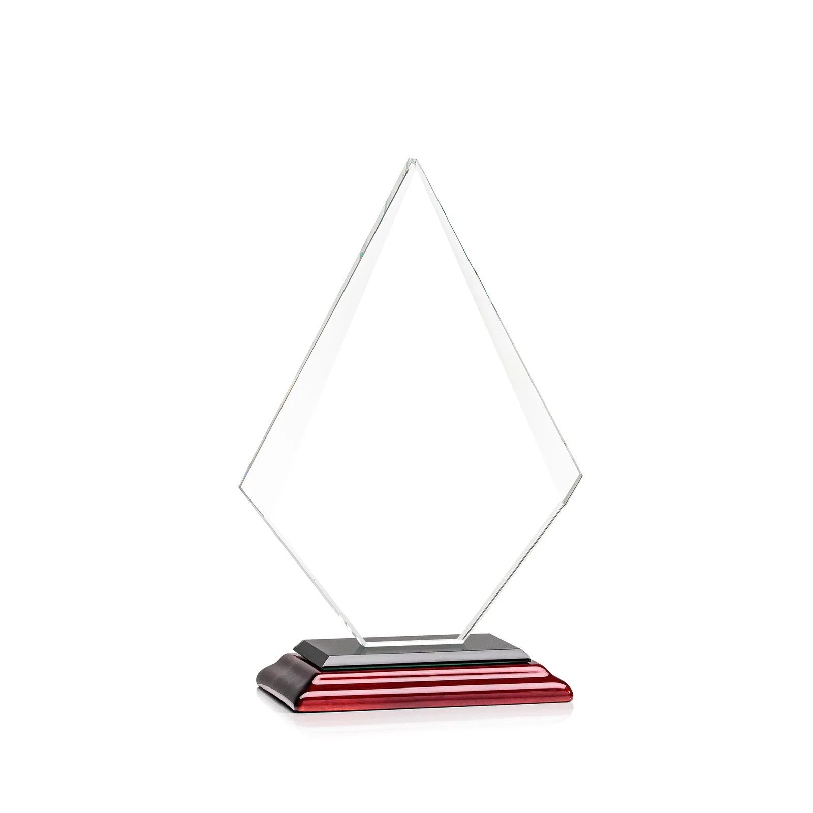 Promotional Jade Glass Diamond Award With Eight Distinct Colored Bases, with your logo for safety achievement programs
