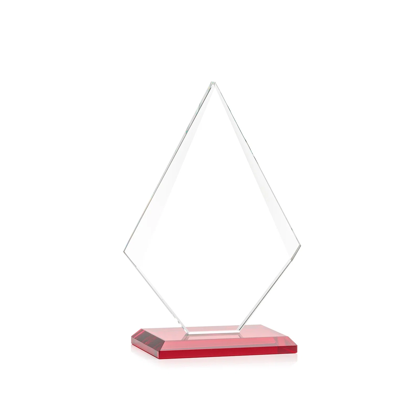 Branded Jade Glass Diamond Award With Eight Distinct Colored Bases, with your logo for employee recognition