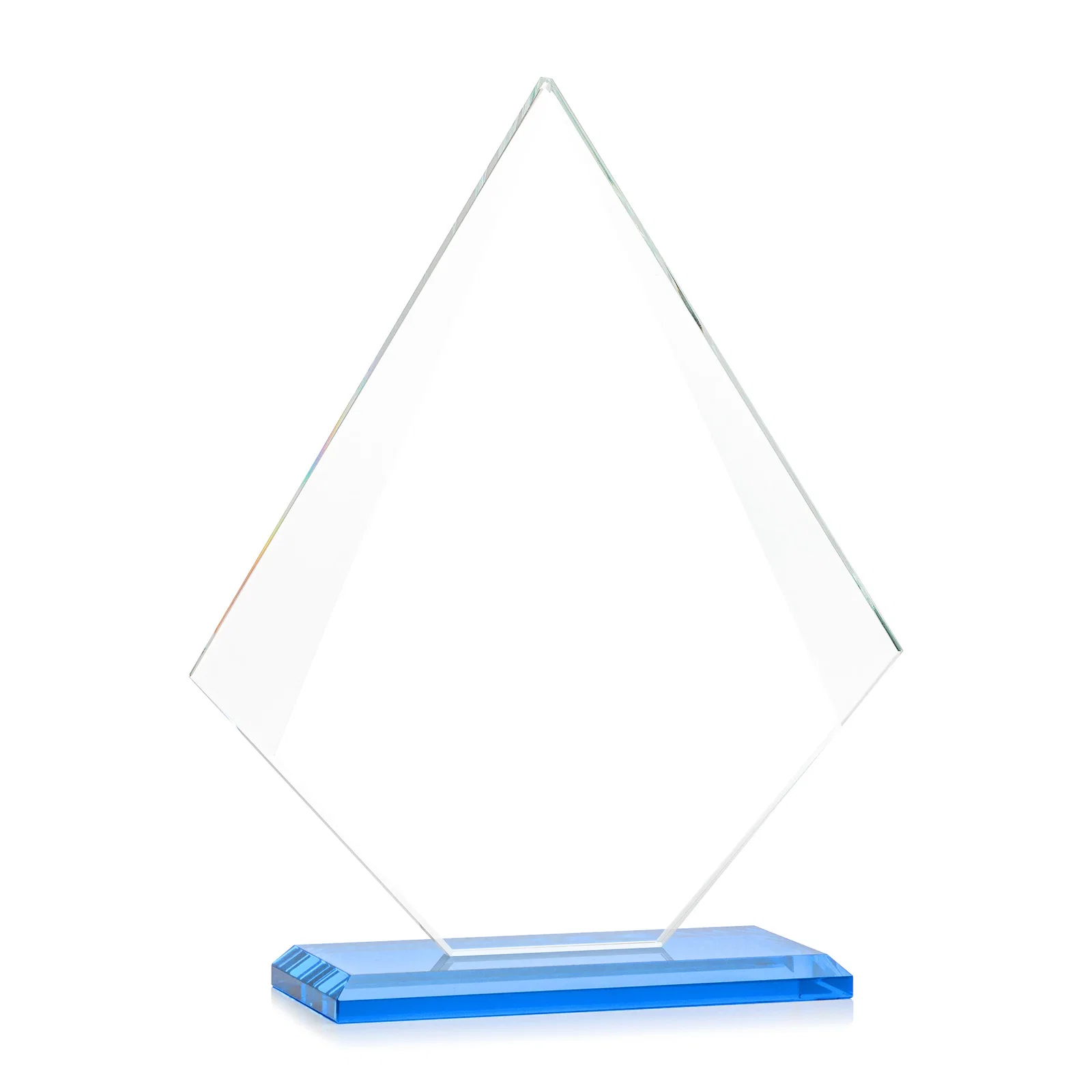 Branded Jade Glass Diamond Award With Eight Distinct Colored Bases, with your logo for graduation ceremonies
