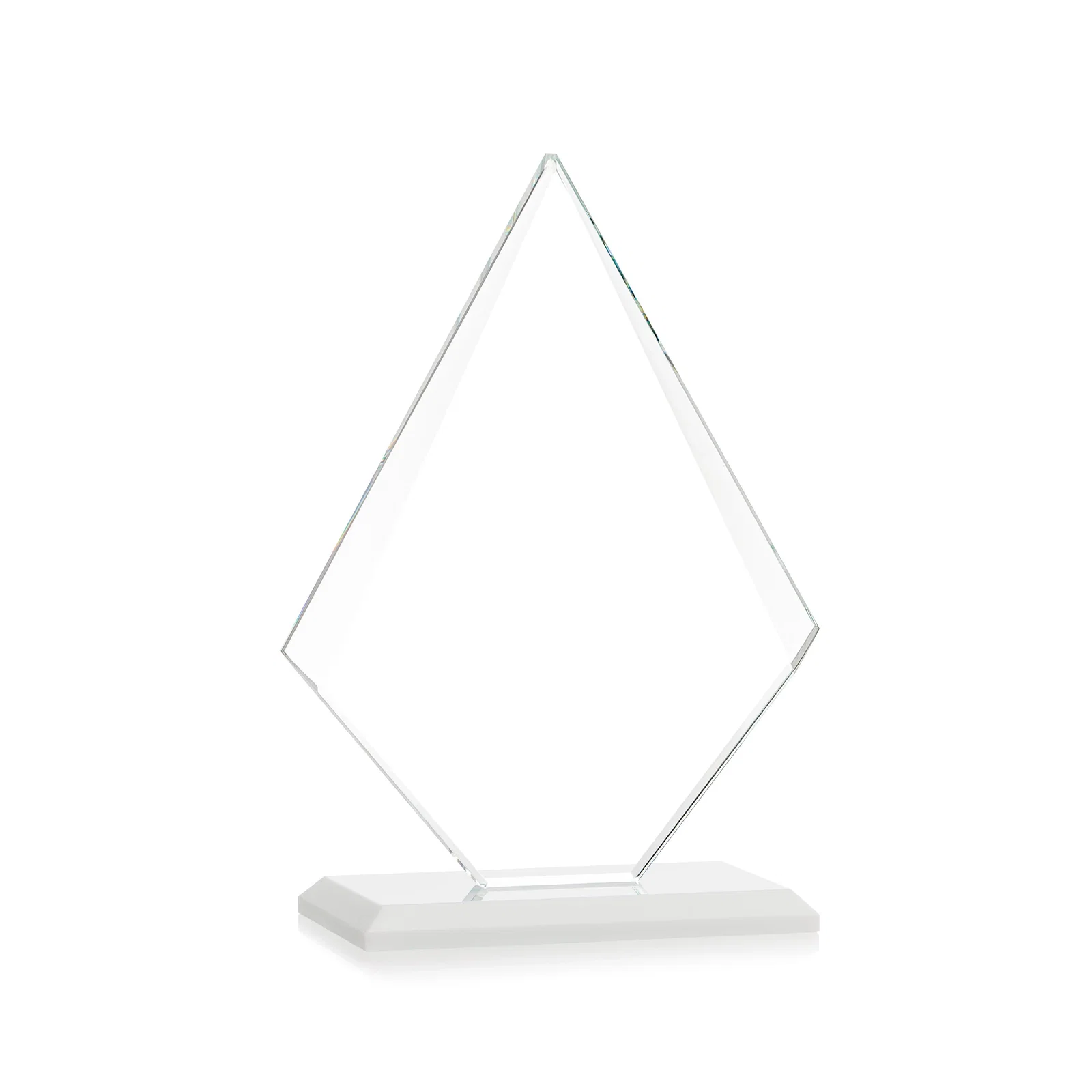 Branded Jade Glass Diamond Award With Eight Distinct Colored Bases, with your logo for volunteer appreciation
