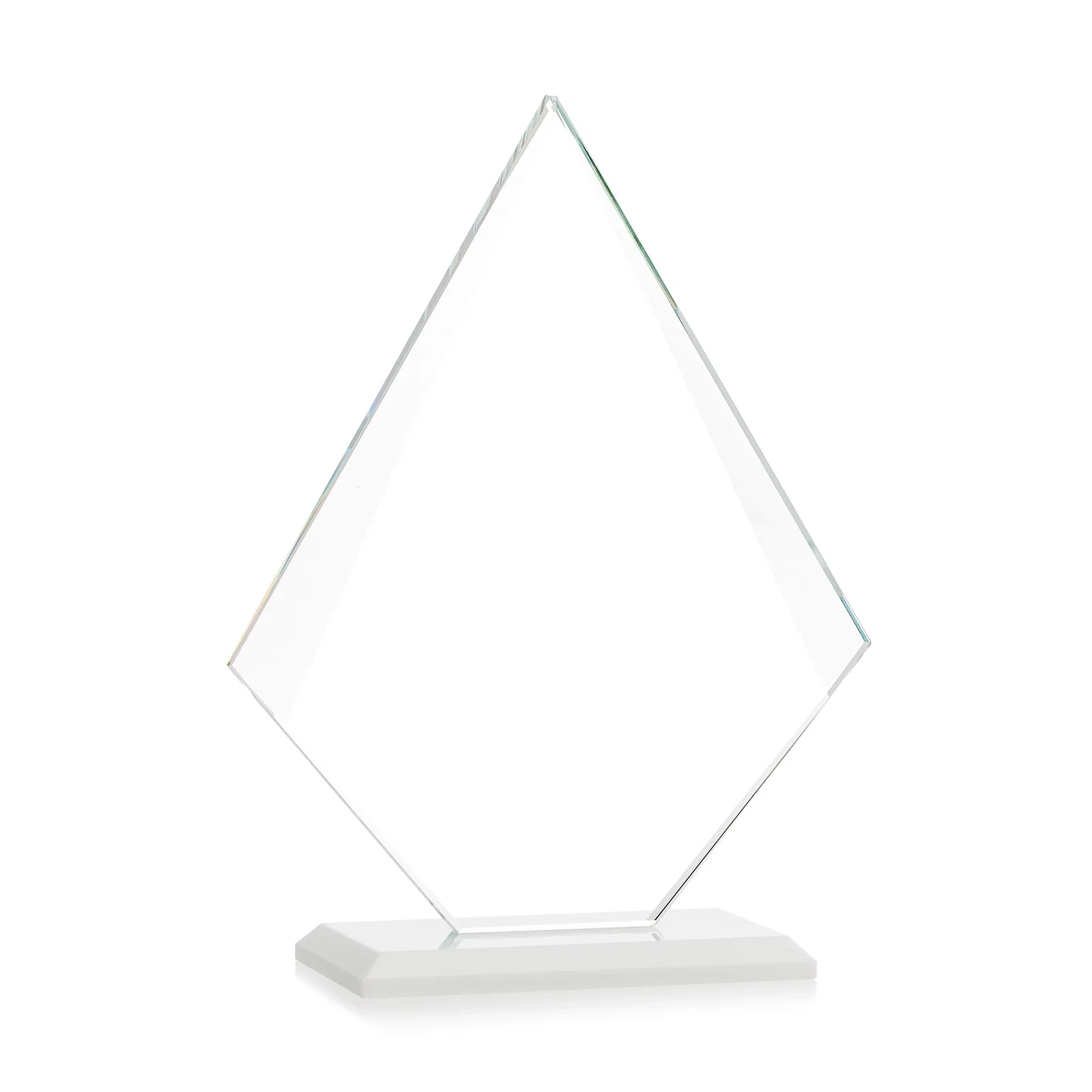 Branded Jade Glass Diamond Award With Eight Distinct Colored Bases, with your logo for dealer and partner awards