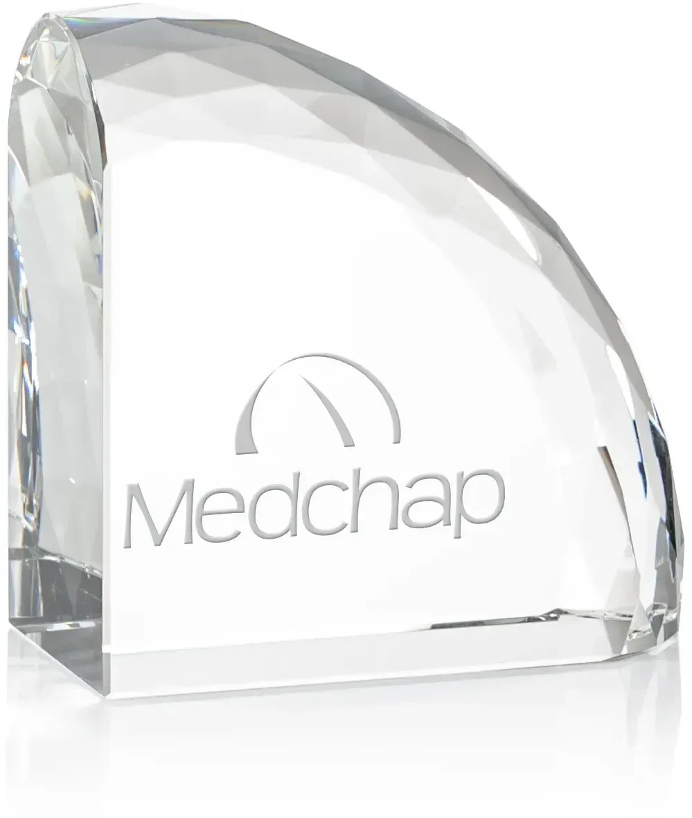 Crystal Arch Bookends - Custom Engraved — view 4