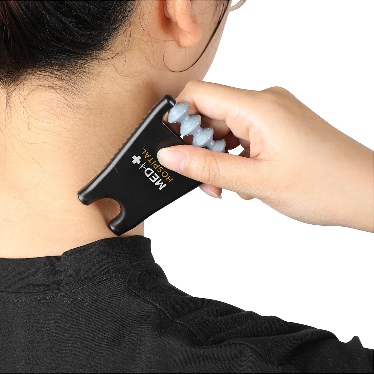 Close-up of the Rigger 2-in-1 Roller & Massager's textured roller surface